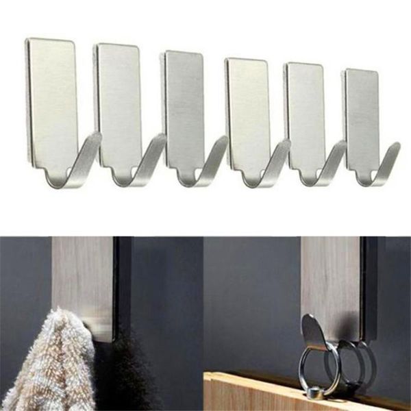 hooks & rails 6pcs self adhesive home kitchen wall door stainless steel holder hook hanger perfect for bathroom convenient 2021
hooks & rails 6pcs self adhesive home kitchen wall door stainless steel holder hook hanger perfect for bathroom convenient 2021