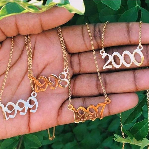 stainless steell old english year pendant necklace for women fashion jewelry 1985 1991 2000 steampunk necklace gift, Silver
stainless steell old english year pendant necklace for women fashion jewelry 1985 1991 2000 steampunk necklace gift, Silver