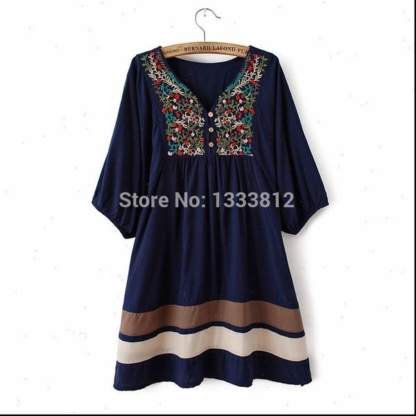 2021 women summer embroidered ethnic style stitching loose half sleeve female cotton long blouse ing, White
2021 women summer embroidered ethnic style stitching loose half sleeve female cotton long blouse ing, White