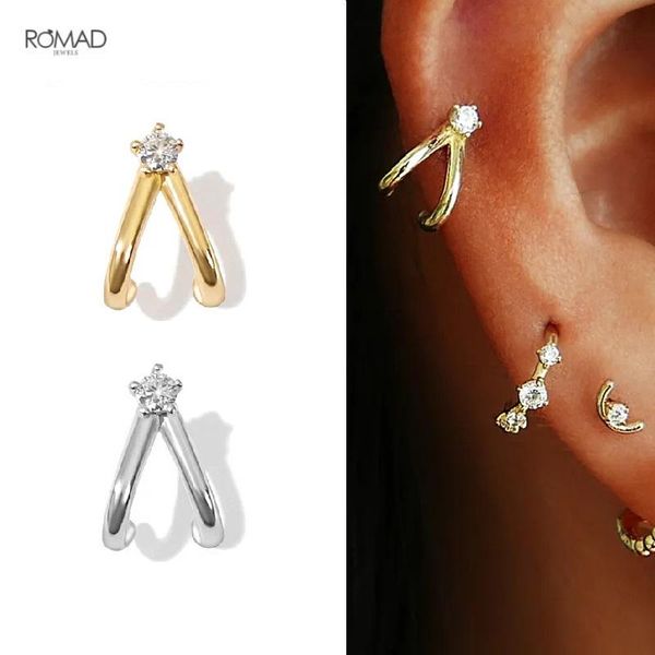 stud romad exquisite v shape line earrings for women fashion ins 925 sterling silver pierced earings fine jewelry gift kolczyki, Golden;silver
stud romad exquisite v shape line earrings for women fashion ins 925 sterling silver pierced earings fine jewelry gift kolczyki, Golden;silver