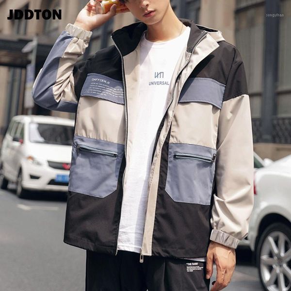jddton new mens hoodies jacket autumn patchwork outwear hooded windbreaker casual loose coat hip hop fashion male cardigan je3081, Black;brown
jddton new mens hoodies jacket autumn patchwork outwear hooded windbreaker casual loose coat hip hop fashion male cardigan je3081, Black;brown