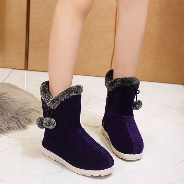 rimocy thicken plush warm snow boots for women soft fur ball flat heel platform shoes woman winter comfort ankle boots ladies #gb0x, Black
rimocy thicken plush warm snow boots for women soft fur ball flat heel platform shoes woman winter comfort ankle boots ladies #gb0x, Black