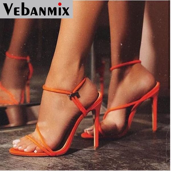 sandals women's shoes candy-colored high-heeled elastic thin straps fashionable all-match style, Black
sandals women's shoes candy-colored high-heeled elastic thin straps fashionable all-match style, Black