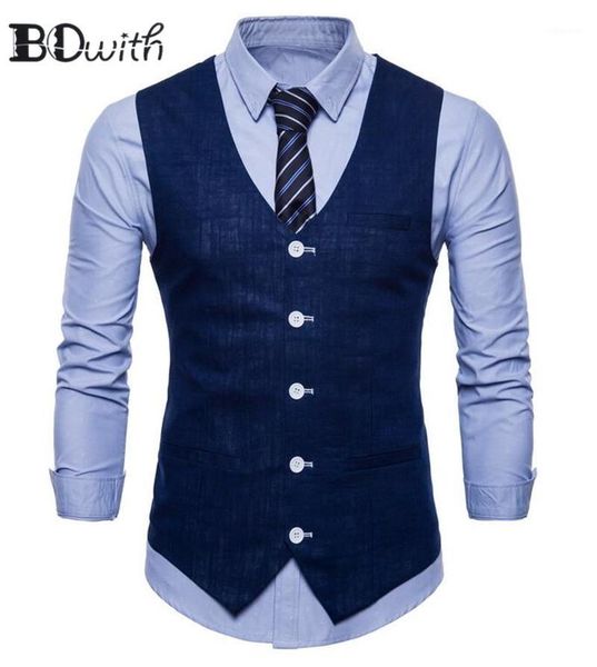 new arrival navy men's sleeveless slim fit suit vest single breasted five buttons business dating wedding dress waistcoat1, Black;white
new arrival navy men's sleeveless slim fit suit vest single breasted five buttons business dating wedding dress waistcoat1, Black;white