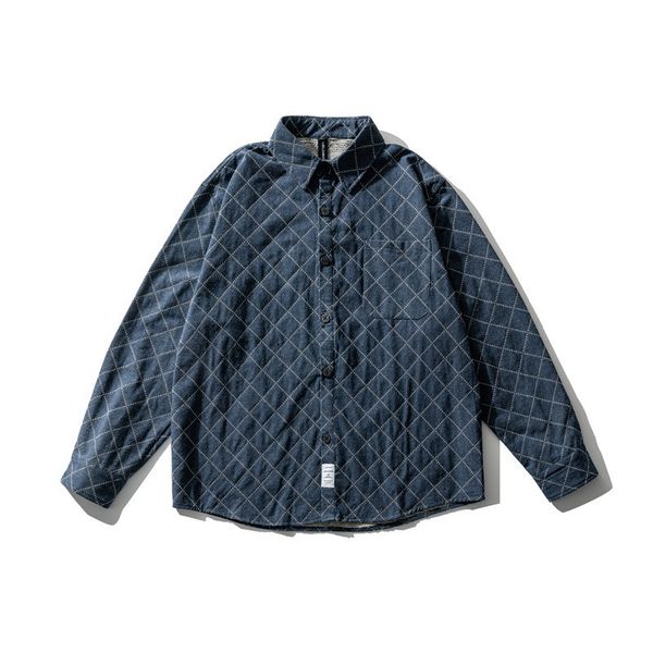 forn3 spring new shirt campus student's trend diamond lattice loose shirt men's, White;black
forn3 spring new shirt campus student's trend diamond lattice loose shirt men's, White;black
