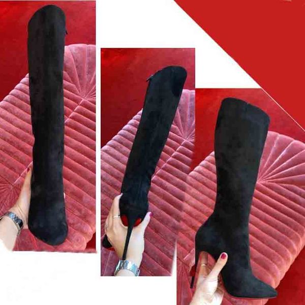 elegant brand tall boots,black suede & leather lady red bottom boot women thin heels winter fashion boot red soles female heels with box
elegant brand tall boots,black suede & leather lady red bottom boot women thin heels winter fashion boot red soles female heels with box
