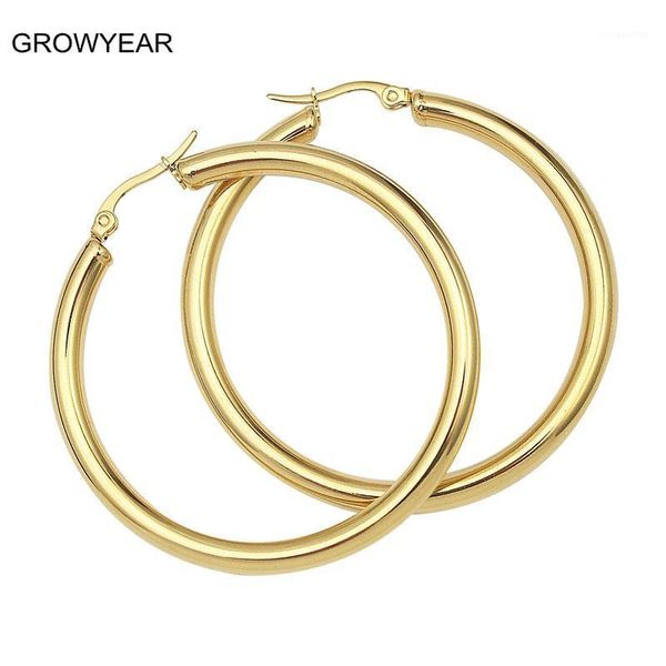 classic simple round gold-color 4mm thick hoop earring stainless steel women girls fashion jewelry many sizes1, Golden;silver
classic simple round gold-color 4mm thick hoop earring stainless steel women girls fashion jewelry many sizes1, Golden;silver