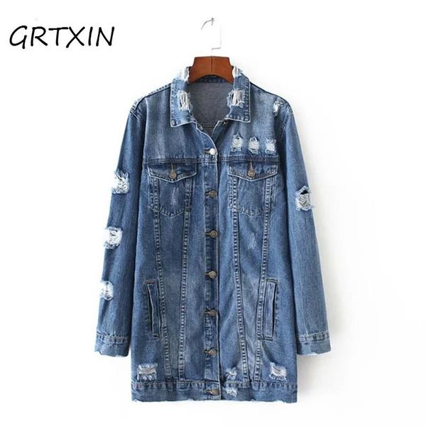 women's jackets denim women hole boyfriend style long sleeve vintage jean jacket loose spring autumn coat, Black;brown
women's jackets denim women hole boyfriend style long sleeve vintage jean jacket loose spring autumn coat, Black;brown