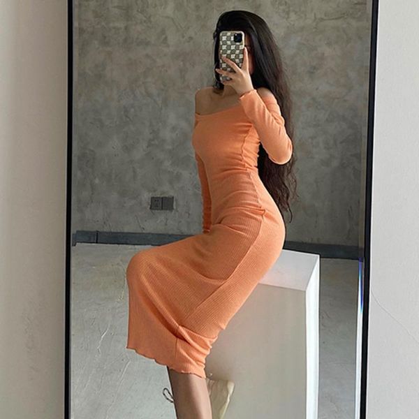 europe autumn slash neck strapless slim knitting elasticity long sleeve dress dresses womens robe 0jkd, Black;gray
europe autumn slash neck strapless slim knitting elasticity long sleeve dress dresses womens robe 0jkd, Black;gray