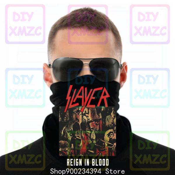Slayer Reign In Blood Bandana Metal Band Bandana1, Blue;gray