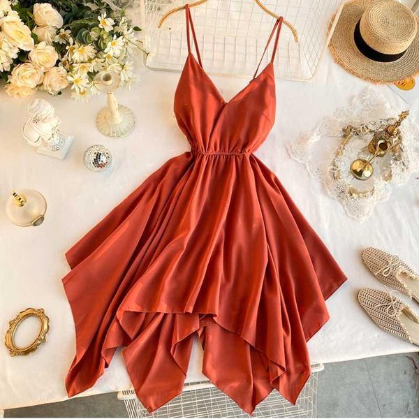 ftlzz women holiday dress slim irregular v-neck dress summer lady sleeveless spaghetti strap solid color dresses1, Black;gray
ftlzz women holiday dress slim irregular v-neck dress summer lady sleeveless spaghetti strap solid color dresses1, Black;gray