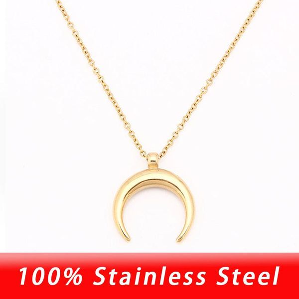 pendant necklaces 100% stainless steel half moon necklace silver color/gold color crescent choker ox horn collier lune
pendant necklaces 100% stainless steel half moon necklace silver color/gold color crescent choker ox horn collier lune