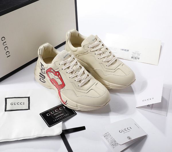designer womens sneakers luxury apricot red lips letter printing round head flat heel with box size 35-44, Black
designer womens sneakers luxury apricot red lips letter printing round head flat heel with box size 35-44, Black