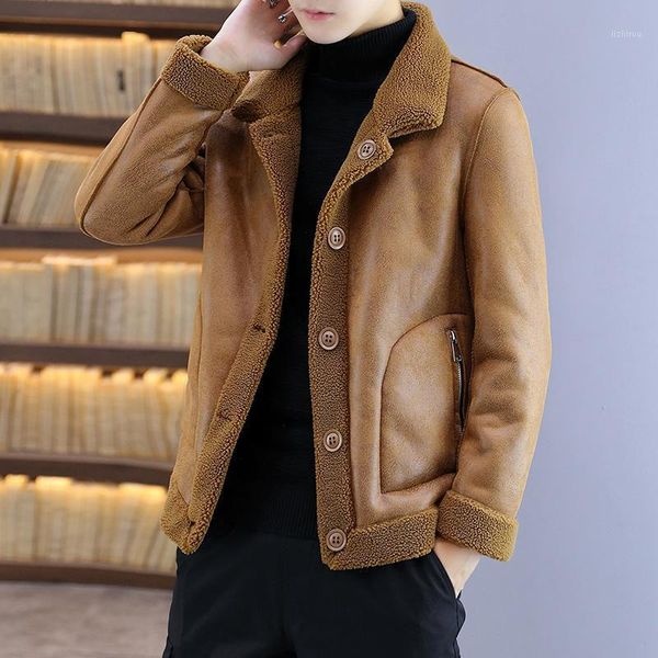 2021 winter new men faux leather jacket plus velvet thick fur mens lapel coats unique design two-sided wear clothes1, Black
2021 winter new men faux leather jacket plus velvet thick fur mens lapel coats unique design two-sided wear clothes1, Black