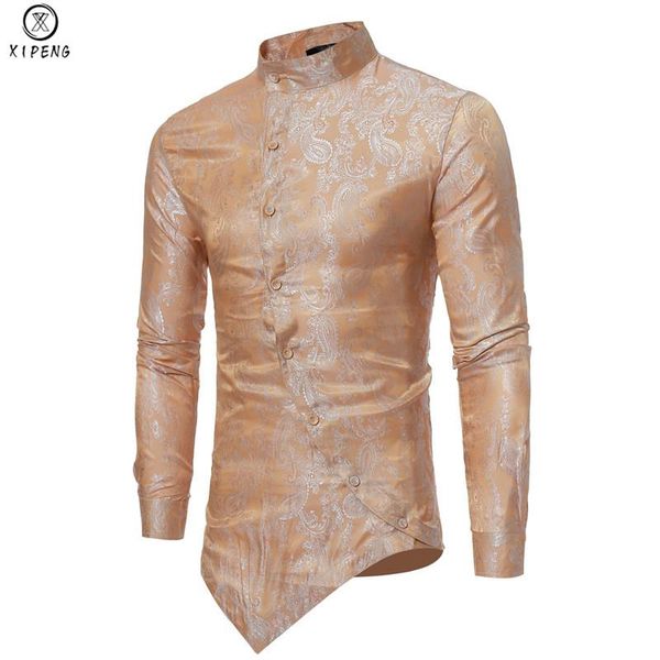 men shirt 2020 personality oblique button irregular men casual party shirt new arrival long sleeve casual slim fit male shirts, White;black
men shirt 2020 personality oblique button irregular men casual party shirt new arrival long sleeve casual slim fit male shirts, White;black