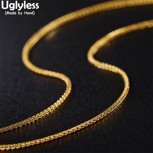 uglyless 1mm thin gold chains necklaces for women real 925 silver necklaces no pendants chopin chains fashion jewelry accessory
uglyless 1mm thin gold chains necklaces for women real 925 silver necklaces no pendants chopin chains fashion jewelry accessory