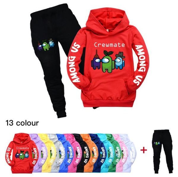 game among us hoodies pants suit for teens girls boys children cartoon anime sweatshirt suit kids autumn winter clothes sudadera, White
game among us hoodies pants suit for teens girls boys children cartoon anime sweatshirt suit kids autumn winter clothes sudadera, White