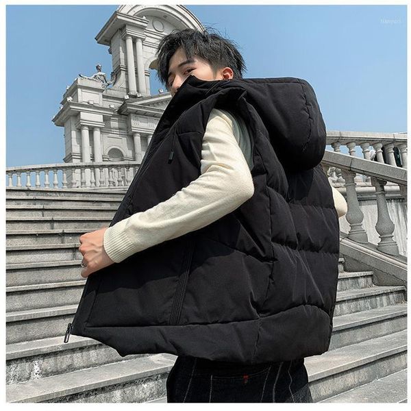 thicken winter vest men 2020 teenage zippers pocket plus 5xl male chalecos para hombre sleeveless waistcoat hooded coats jacket1, Black;white
thicken winter vest men 2020 teenage zippers pocket plus 5xl male chalecos para hombre sleeveless waistcoat hooded coats jacket1, Black;white