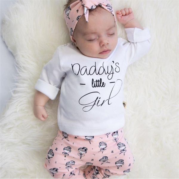 newborn toddler baby girls clothes outfits set long sleeve daddy's little girl t-shirt +pants+headband 3pcs infant clothing1, White
newborn toddler baby girls clothes outfits set long sleeve daddy's little girl t-shirt +pants+headband 3pcs infant clothing1, White