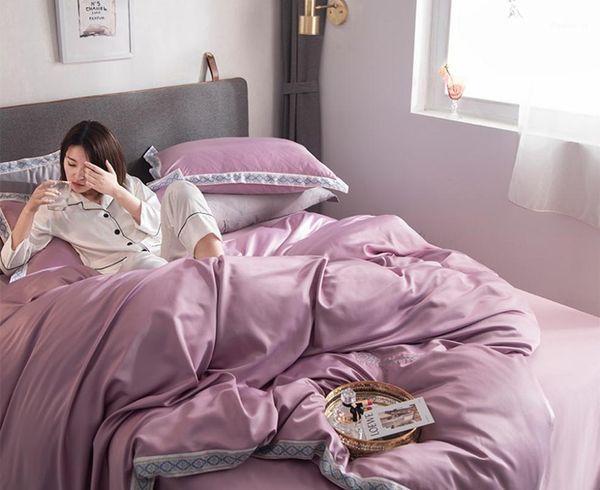 bed linings bedding set bedclothes flat bed sheet quilt cover pillowcase full king size bedroom home textiles silk purple1
bed linings bedding set bedclothes flat bed sheet quilt cover pillowcase full king size bedroom home textiles silk purple1