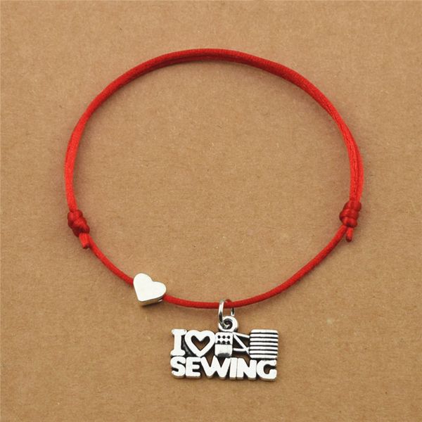 personality i love sewing cotton reel heart charm red rope cord bracelets handmade for women girls friends jewelry gifts, Golden;silver
personality i love sewing cotton reel heart charm red rope cord bracelets handmade for women girls friends jewelry gifts, Golden;silver