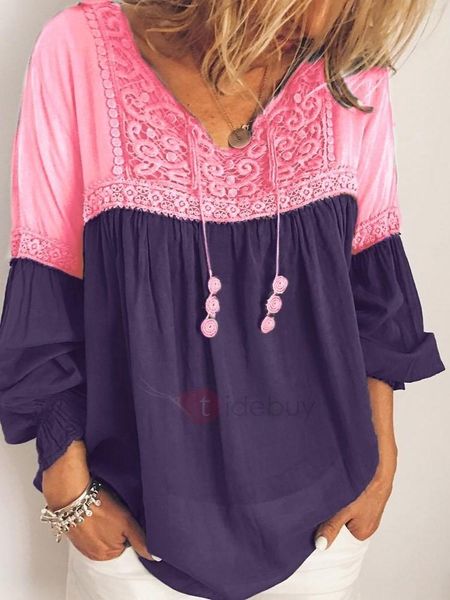 women's blouses & shirts 2021 autumn fashion lace stitching contrast color loose all-match long-sleeved street blouse #6920, White
women's blouses & shirts 2021 autumn fashion lace stitching contrast color loose all-match long-sleeved street blouse #6920, White