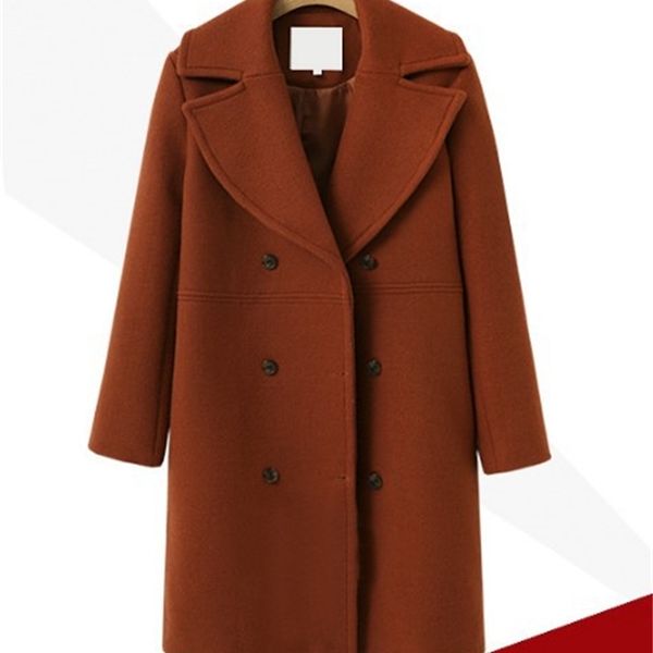 women's cotton wool long medium breasted plus winter size elegant jacket lady of the office coat jnii, Black
women's cotton wool long medium breasted plus winter size elegant jacket lady of the office coat jnii, Black