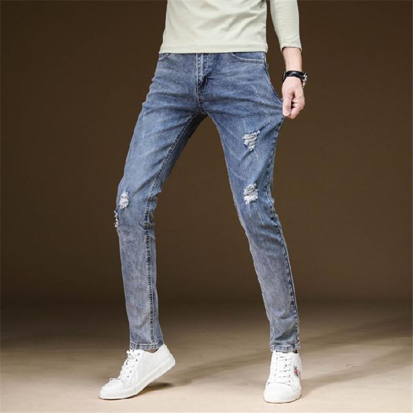 baidafei 2020 spring autumn new cotton stretch dilapidated washed jeans with holes korean slim fashion all-match pants trousers, Blue
baidafei 2020 spring autumn new cotton stretch dilapidated washed jeans with holes korean slim fashion all-match pants trousers, Blue