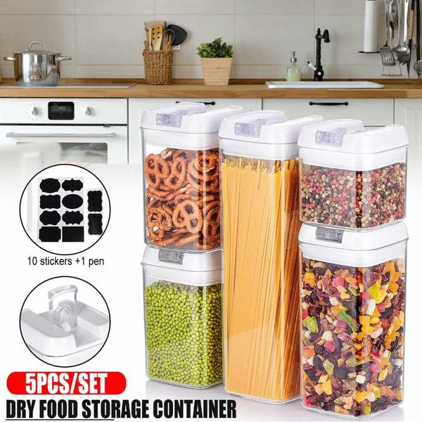storage bottles & jars 5pcs set with stickers airtight container jar kitchen multigrain sealed bpa plastic cereal
storage bottles & jars 5pcs set with stickers airtight container jar kitchen multigrain sealed bpa plastic cereal