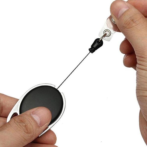 pull ring chain id lanyard retractable name tag card badge holder reel recoil belt key clip classic keychain, Silver
pull ring chain id lanyard retractable name tag card badge holder reel recoil belt key clip classic keychain, Silver