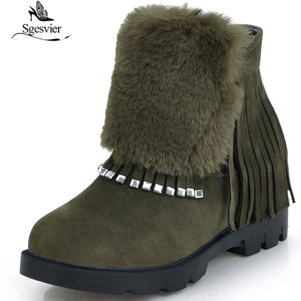 boots sgesvier fashion women casual fringe shoes winter platform ankle height increasing flock tassel short b836, Black
boots sgesvier fashion women casual fringe shoes winter platform ankle height increasing flock tassel short b836, Black