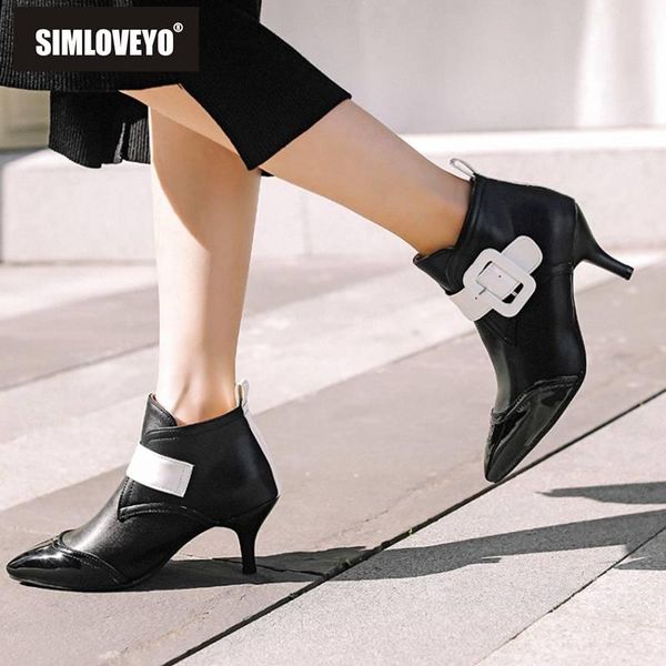 boots simloveyo ankle for women pointed toe kitten heel buckle cool black white szie 45 ladies footwear booties mujer b1516
boots simloveyo ankle for women pointed toe kitten heel buckle cool black white szie 45 ladies footwear booties mujer b1516