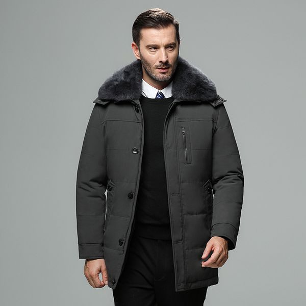 men's fashionable coat detachable fur collar down winter jacket parkas thick coats 1dz8, Black
men's fashionable coat detachable fur collar down winter jacket parkas thick coats 1dz8, Black
