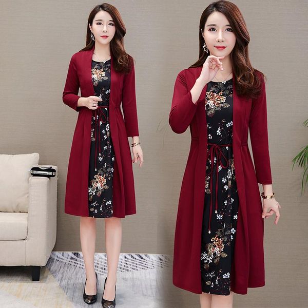women dress plus size long sleeve flower print spring autumn dress office lady women loose elegant rh887, Black;gray
women dress plus size long sleeve flower print spring autumn dress office lady women loose elegant rh887, Black;gray