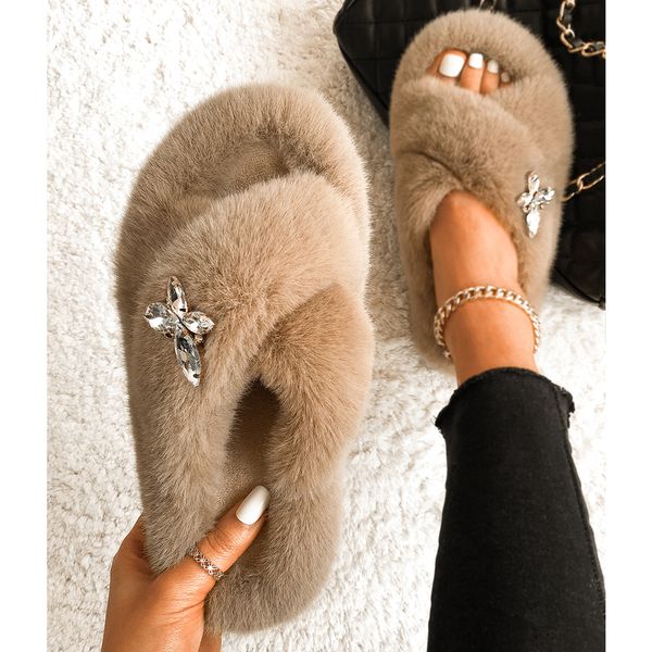 designer slipper fluffy women fluffy slippers rhinestone insect decor faux fur slides luxury designer platform sandals warm slip, Black
designer slipper fluffy women fluffy slippers rhinestone insect decor faux fur slides luxury designer platform sandals warm slip, Black