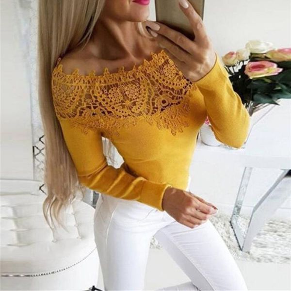 off shoulder lace casual women t-shirt long sleeve slim elegant strapless autumn soft ladies fashion solid kg-81, White
off shoulder lace casual women t-shirt long sleeve slim elegant strapless autumn soft ladies fashion solid kg-81, White