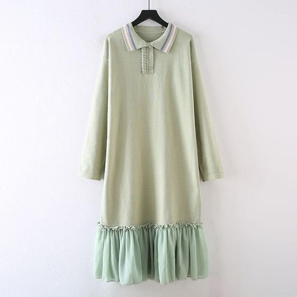 chiffon stitched knitted dress women's autumn winter 2020 new korean loose medium length pullover wool dress1, Black;gray
chiffon stitched knitted dress women's autumn winter 2020 new korean loose medium length pullover wool dress1, Black;gray