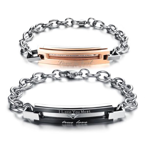 charm bracelets valentine's day gift of choice for the creative titanium steel couple bracelet, Golden;silver
charm bracelets valentine's day gift of choice for the creative titanium steel couple bracelet, Golden;silver
