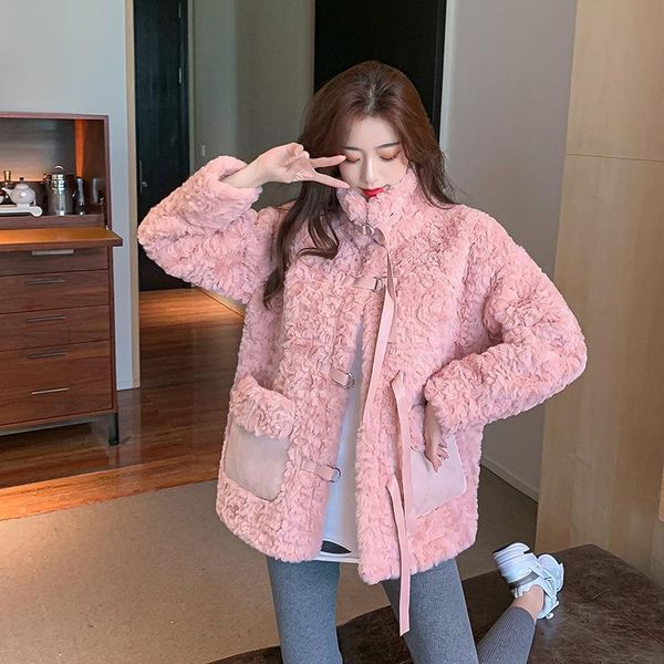 lamb wool jacket women 2020 winter korean version of the new faux fur loose warmth thick fur plush top, Black
lamb wool jacket women 2020 winter korean version of the new faux fur loose warmth thick fur plush top, Black