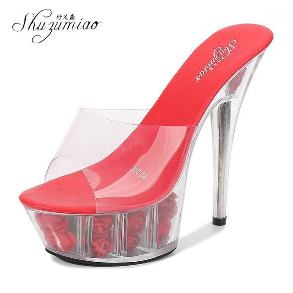 shuzumiao women high heel shoes 2021 summer new super high heels 14.5cm pvc transparent platform flower pumps ladies slippers1, Black
shuzumiao women high heel shoes 2021 summer new super high heels 14.5cm pvc transparent platform flower pumps ladies slippers1, Black