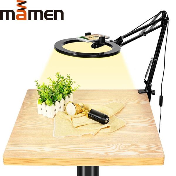 mamen dimmable 10 inch selfie led ring light video studio pgraphy lighting with desktable phone holder for youtube live
mamen dimmable 10 inch selfie led ring light video studio pgraphy lighting with desktable phone holder for youtube live