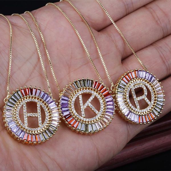 26 initial alphabet letter a-z abc charm micro pave rectangle rainbow cz zircon gold chain choker round pendant necklace women, Golden;silver
26 initial alphabet letter a-z abc charm micro pave rectangle rainbow cz zircon gold chain choker round pendant necklace women, Golden;silver