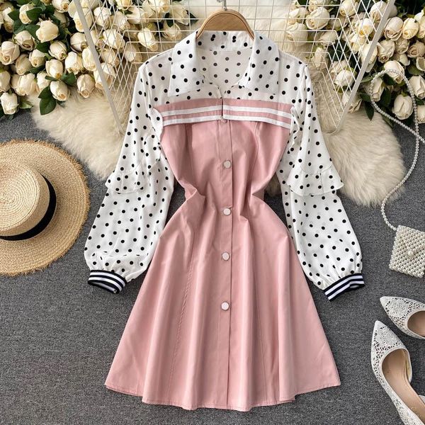 lady new fashion sweet dot print print с длинным рукавом цвет сращивания ретро однократное платье a-line платье женщины осень зима vestidos, Black;gray
lady new fashion sweet dot print print с длинным рукавом цвет сращивания ретро однократное платье a-line платье женщины осень зима vestidos, Black;gray