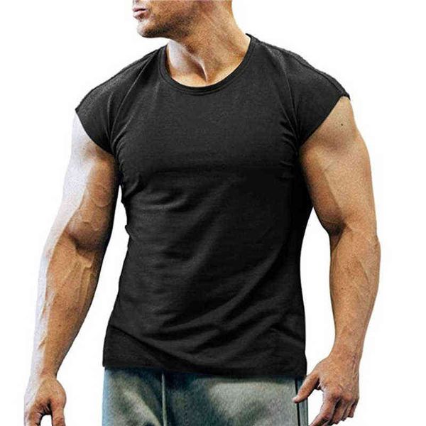 2021 new summer t-shirts men's sleeveless t-shirt round neck solid color leisure bottoming t-shirts male casual and shirts y220214, White;black
2021 new summer t-shirts men's sleeveless t-shirt round neck solid color leisure bottoming t-shirts male casual and shirts y220214, White;black