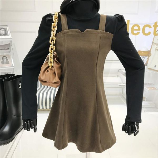 niche design 3black waisted slim dress women autumn / winter 2020 new design simplicity fake two pieces a-line dresses, Black;gray
niche design 3black waisted slim dress women autumn / winter 2020 new design simplicity fake two pieces a-line dresses, Black;gray