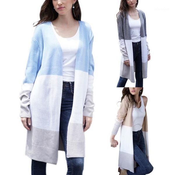 women's knits & tees women stripe sweater cardigan autumn fashion long coat patchwork knitted casaco feminino1, White
women's knits & tees women stripe sweater cardigan autumn fashion long coat patchwork knitted casaco feminino1, White