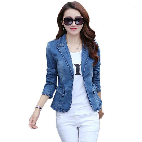women's jackets 2021 office lady denim outwear spring jeans coat slim women fashion female plus size s-3xl1, Black;brown
women's jackets 2021 office lady denim outwear spring jeans coat slim women fashion female plus size s-3xl1, Black;brown