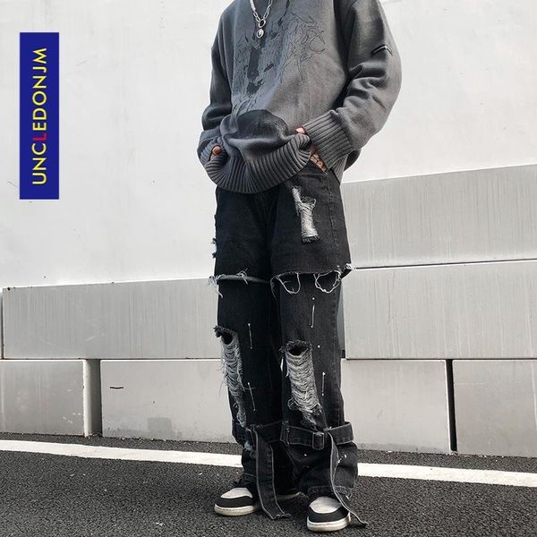 uncledonjm fake two pieces distressed jeans men clothing 2020 mens loose jeans hip hop designer pants biker b6111, Blue
uncledonjm fake two pieces distressed jeans men clothing 2020 mens loose jeans hip hop designer pants biker b6111, Blue