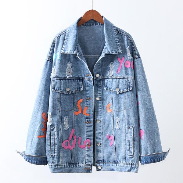 women's jackets 2021 autumn denim women turn down collar hole long sleeve casual jeans jacket loose overcoat coat outerwear p1031, Black;brown
women's jackets 2021 autumn denim women turn down collar hole long sleeve casual jeans jacket loose overcoat coat outerwear p1031, Black;brown