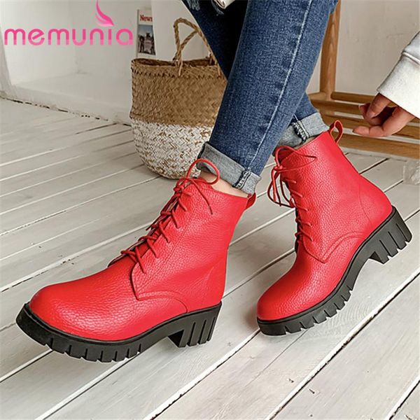 memunia 2020 ankle boots women round toe med heel casual shoes lace up classic autumn winter boots female big size 43, Black
memunia 2020 ankle boots women round toe med heel casual shoes lace up classic autumn winter boots female big size 43, Black